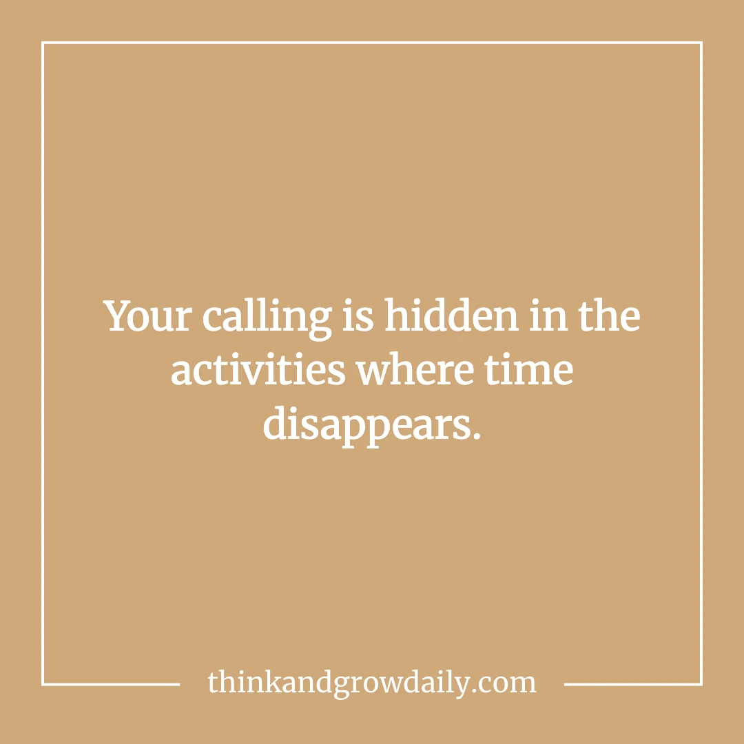 how do you find your calling in life