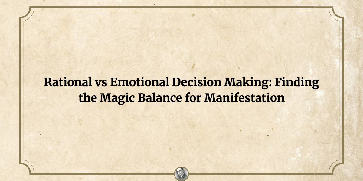 Rational vs Emotional Decision Making: Finding the Magic Balance for ...