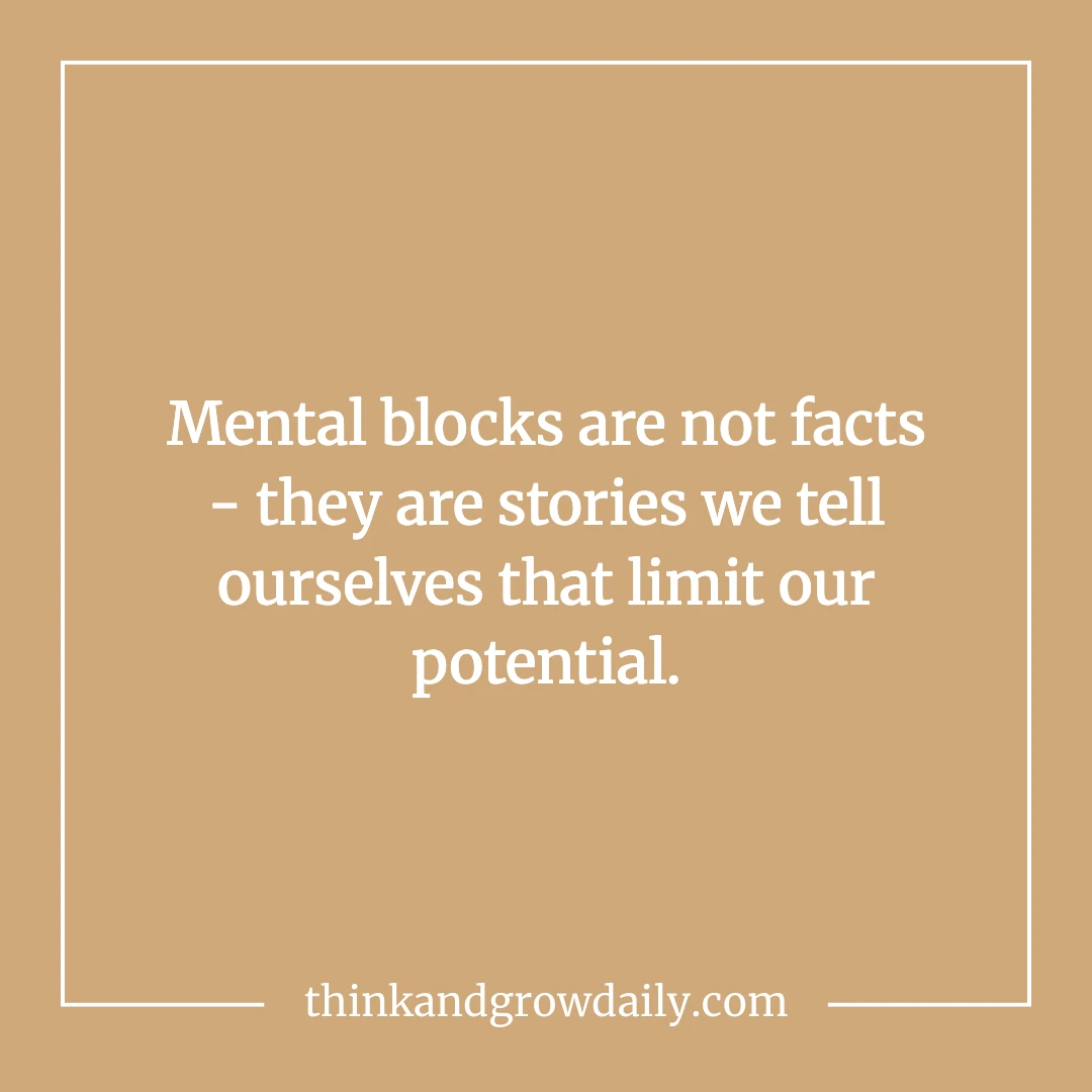 remove mental blocks remove mental blocks